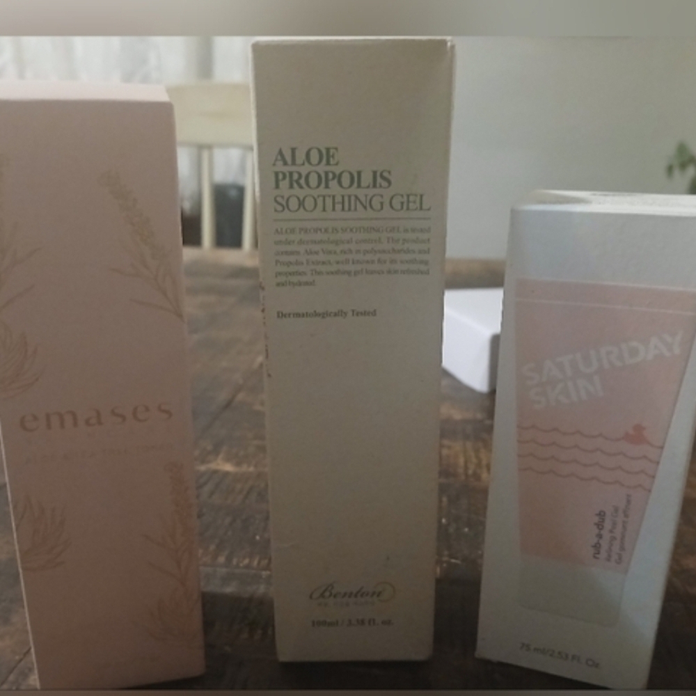TRIO..EMASES..SATURDAY SKIN and AlOE PROPOLIS